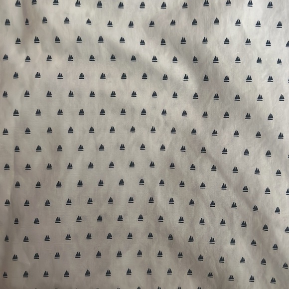 GET USED  Shirt Mens White Black Triangles Button Up Long Sleeve Classic Fit - Picture 4 of 8